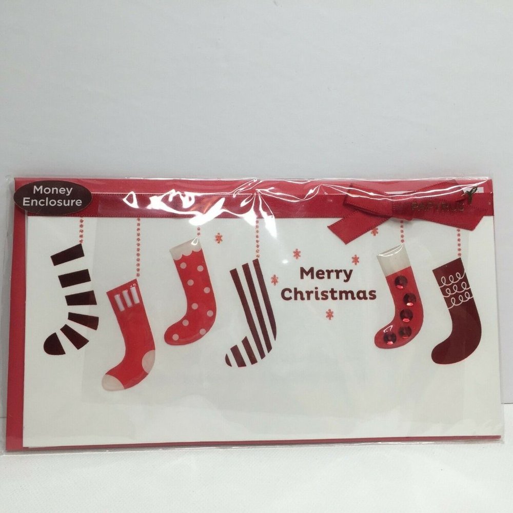 Papyrus Merry Christmas Money Holder Cards Stocking Stuffer Holiday Gift Present
